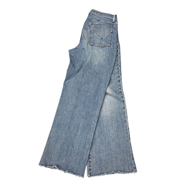Hudson Jeans Straight Leg Crop Jeans Medium Wash Women Sz 30 Distressed - Picture 1 of 16